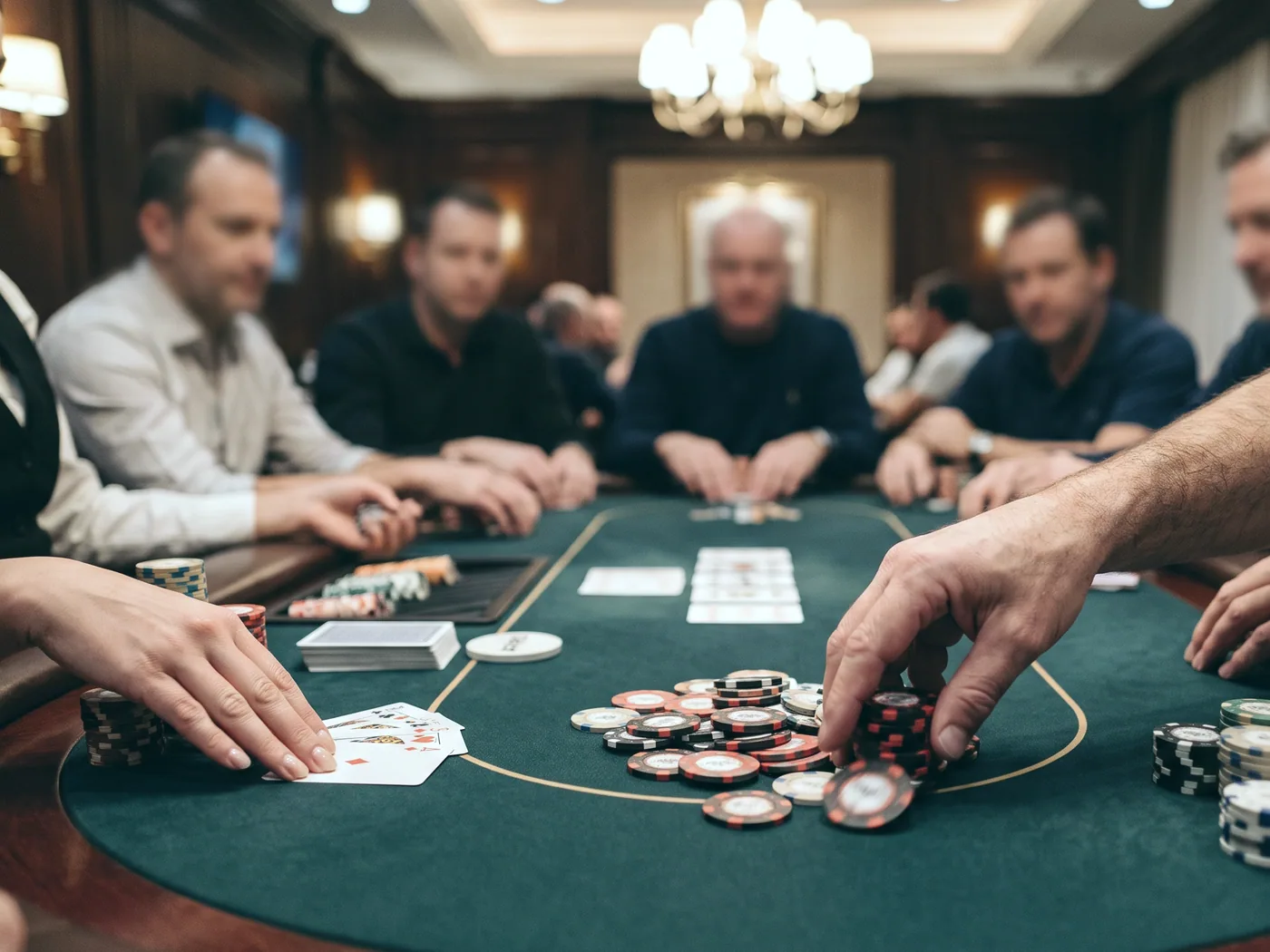 A hand of five hundred dealt across the felt at Paperbark House